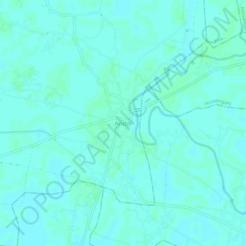 Carte topographique Ander, altitude, relief