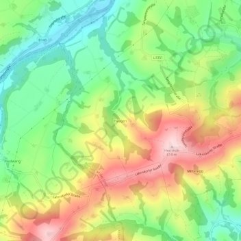 Carte topographique Haagen, altitude, relief