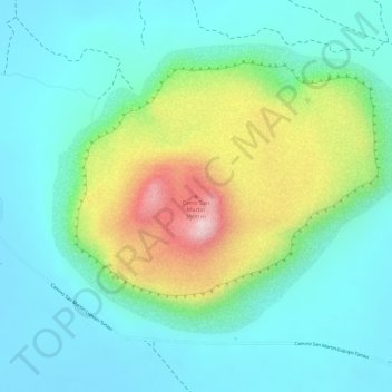 Carte topographique Cerro San Martin, altitude, relief
