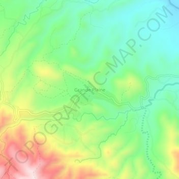 Carte topographique Grande Plaine, altitude, relief