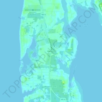 Carte topographique Mattapex, altitude, relief