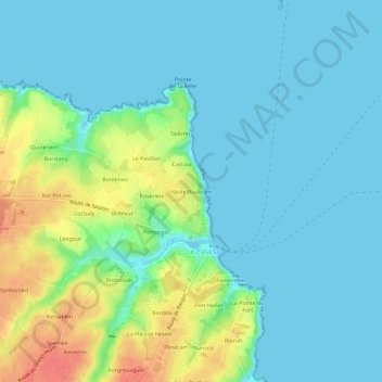 Carte topographique Haute Boulogne, altitude, relief