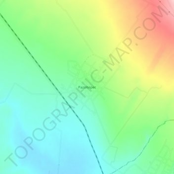 Carte topographique Pazoltepec, altitude, relief
