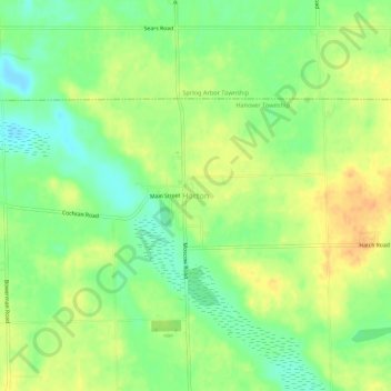 Carte topographique Horton, altitude, relief