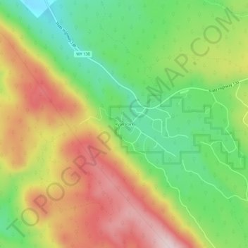 Carte topographique Ryan Park, altitude, relief