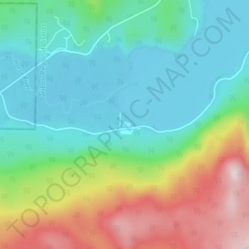 Carte topographique Canim Lake, altitude, relief