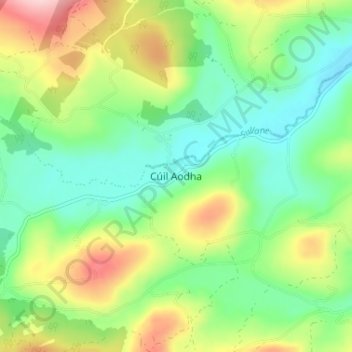 Carte topographique Coolea, altitude, relief