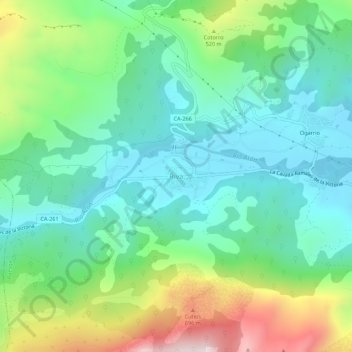 Carte topographique Riva, altitude, relief