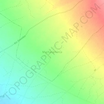 Carte topographique Machacamarca, altitude, relief