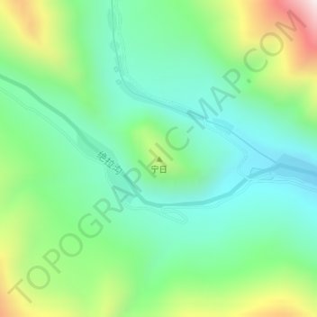 Carte topographique 宁日, altitude, relief