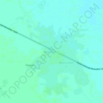 Carte topographique Bekondjo 2, altitude, relief