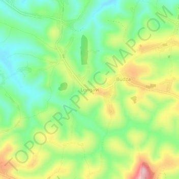 Carte topographique Longavi, altitude, relief