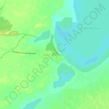 Carte topographique Lagoa do Bacupari, altitude, relief