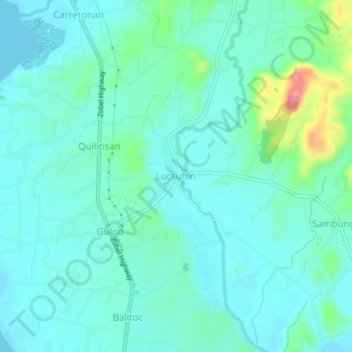 Carte topographique Lucsuhin, altitude, relief