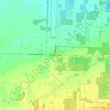 Carte topographique West Somerset, altitude, relief