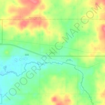 Carte topographique Chase, altitude, relief