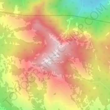 Carte topographique Sepulcher Mountain, altitude, relief