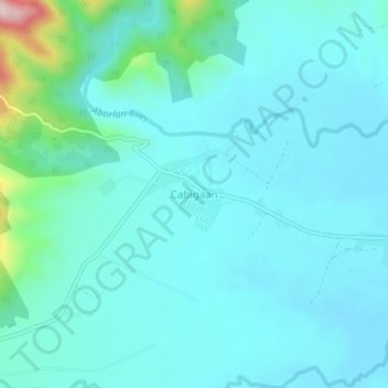 Carte topographique Cabigaan, altitude, relief