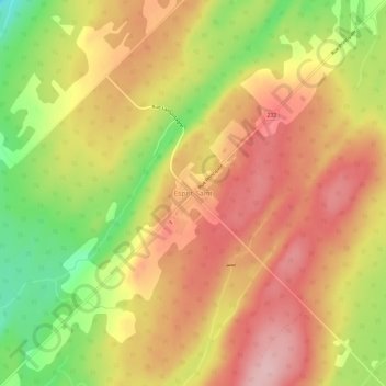 Carte topographique Esprit-Saint, altitude, relief