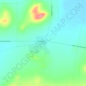 Carte topographique Dookie, altitude, relief