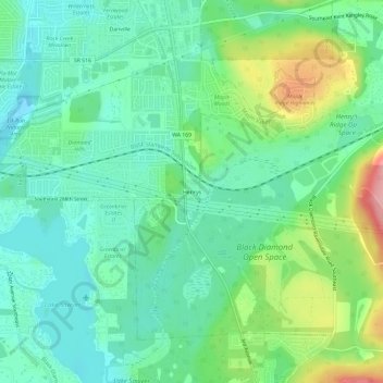 Carte topographique Henrys, altitude, relief