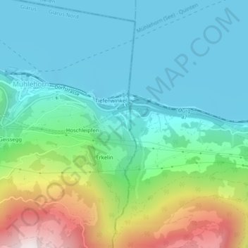 Carte topographique Choler, altitude, relief