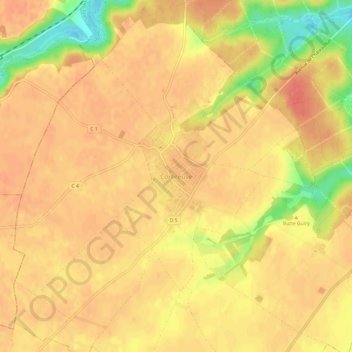 Carte topographique Corbreuse, altitude, relief