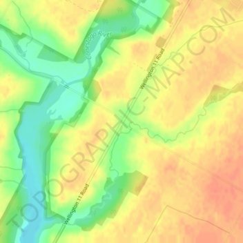 Carte topographique Stirton, altitude, relief