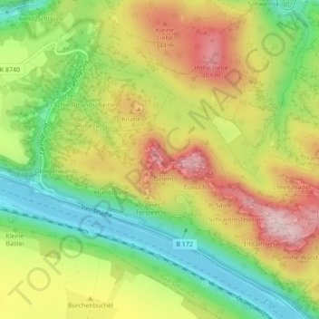 Carte topographique Drohne, altitude, relief