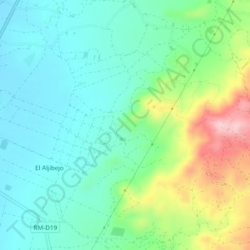 Carte topographique Los Gaspares, altitude, relief
