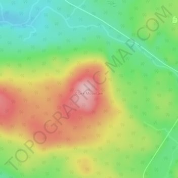 Carte topographique Clark Mountain, altitude, relief