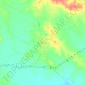 Carte topographique El Cristo, altitude, relief