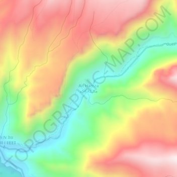 Carte topographique Ait Hamza, altitude, relief
