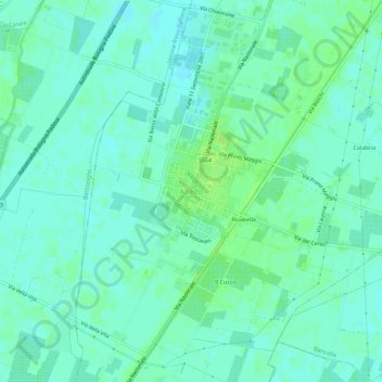 Carte topographique Altedo, altitude, relief