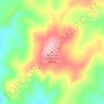 Carte topographique Serra da Maria Pinto, altitude, relief