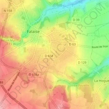 Carte topographique Lotissement Les Griffons, altitude, relief