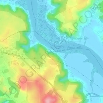 Carte topographique Rassaim, altitude, relief