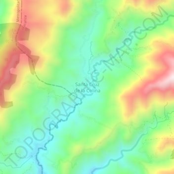 Carte topographique Santa Cruz de la Colina, altitude, relief