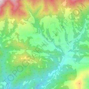 Carte topographique Çamlık, altitude, relief