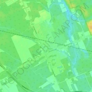 Carte topographique Limoges, altitude, relief