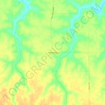 Carte topographique Morristown, altitude, relief