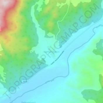 Carte topographique Mahkemeağcin, altitude, relief