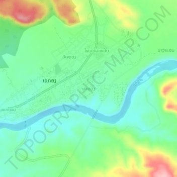 Carte topographique Thalouang, altitude, relief