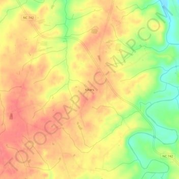 Carte topographique Kikers, altitude, relief