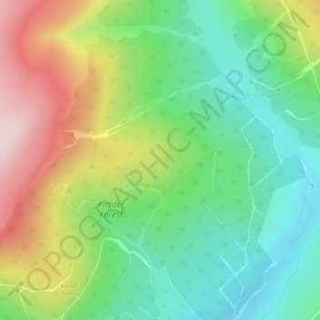 Carte topographique West Kielder Moor, altitude, relief