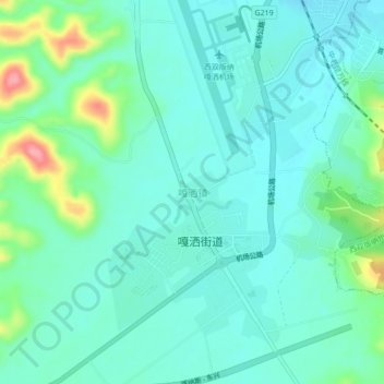 Carte topographique Gasa, altitude, relief