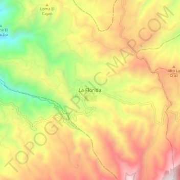 Carte topographique La Florida, altitude, relief