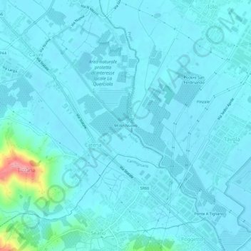 Carte topographique Molin Nuovo, altitude, relief