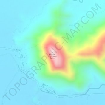 Carte topographique Mount Capistrano, altitude, relief