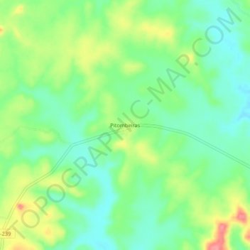 Carte topographique Pitombeiras, altitude, relief